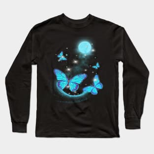 Blue Moon Butterfly Costume Gifft Long Sleeve T-Shirt